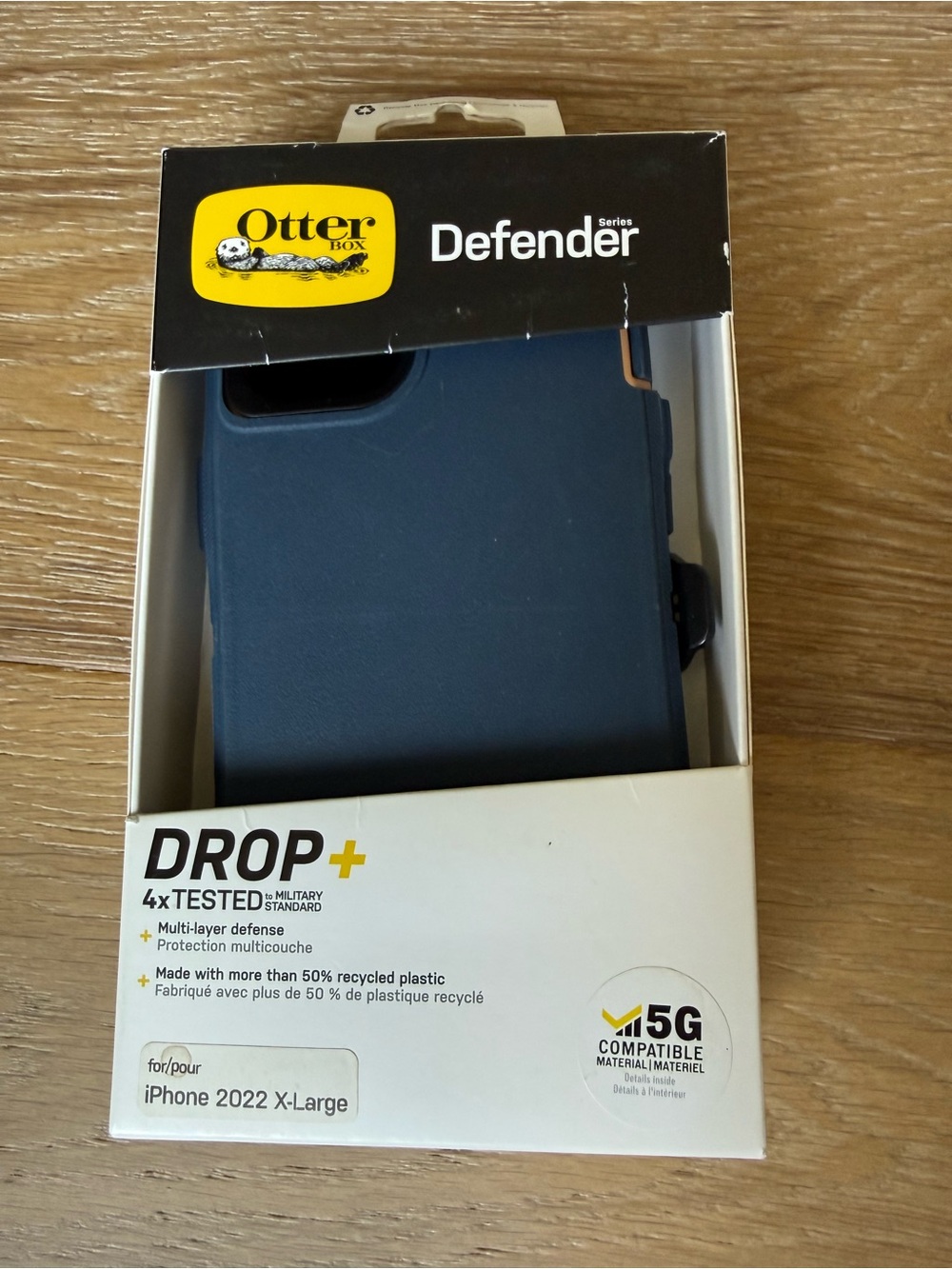 New OtterBox Defender Case for iPhone 2022 X-Large Navy Blue with black clip